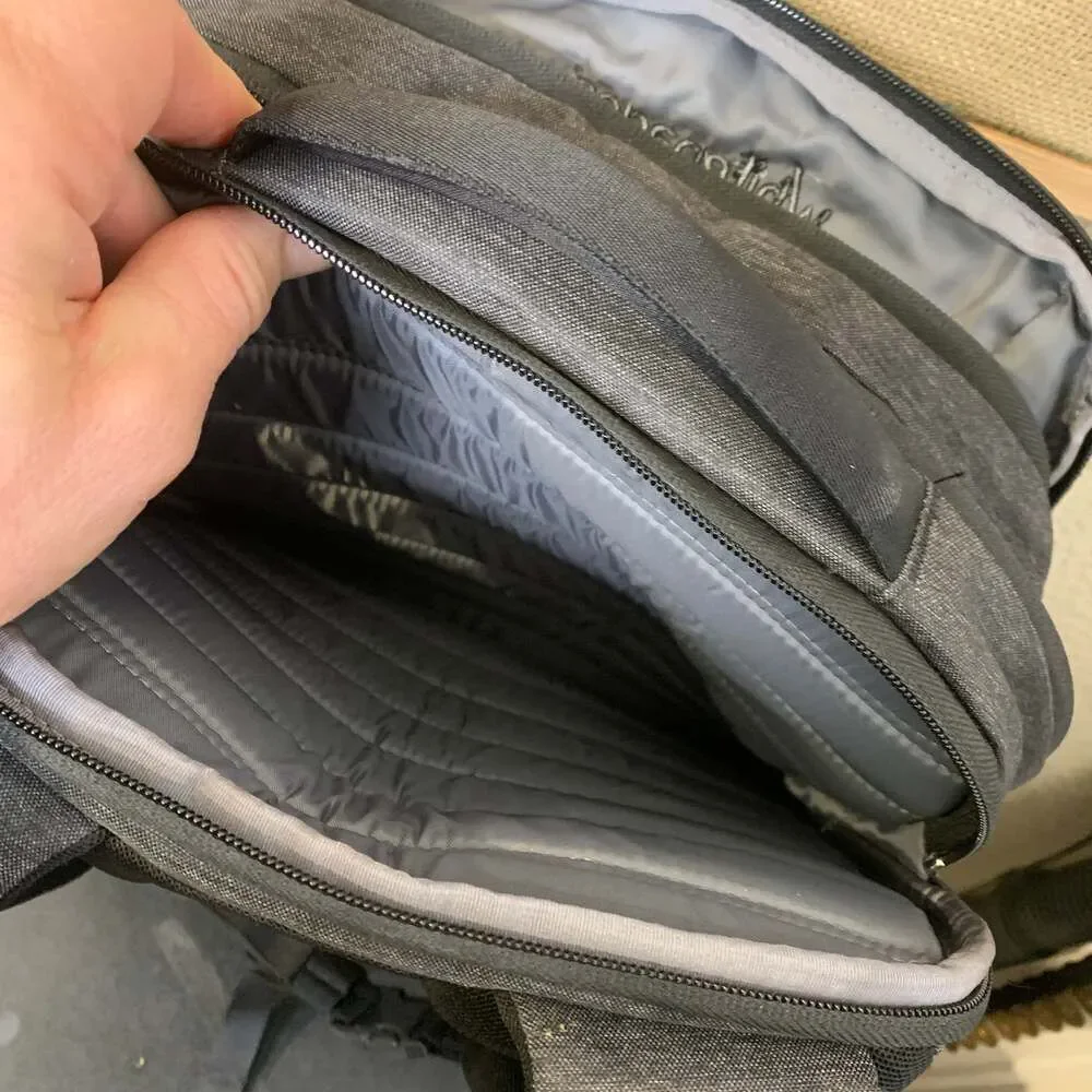 Timbuk2 Authority Laptop Backpack Gray Static with Whitepages PRO Logo